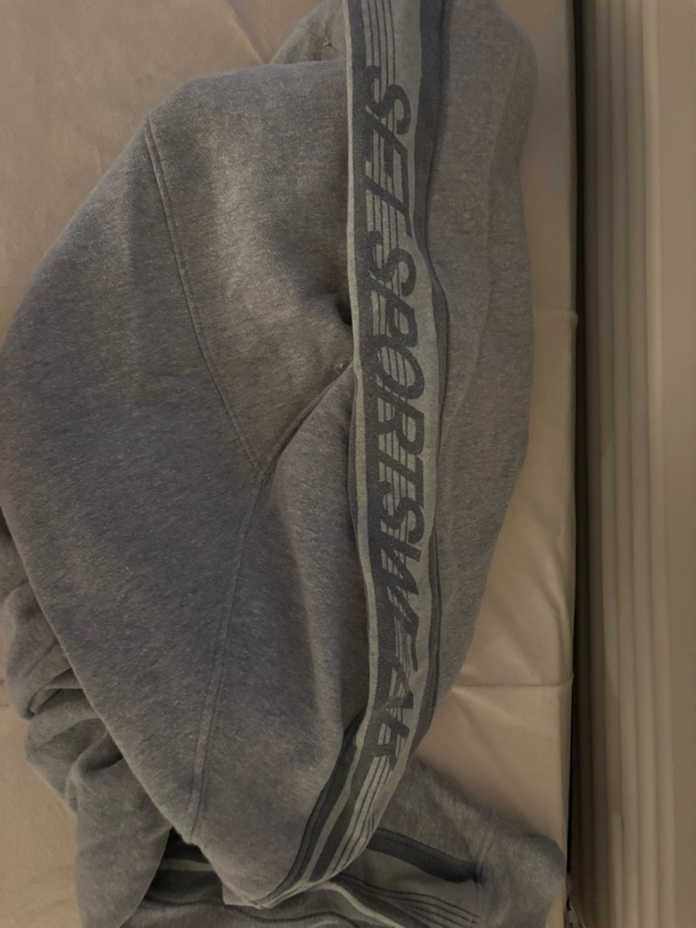 SET ACTIVE MIDWEIGHT SWEATS STAPLE PANELED CREWNECK - IRON HEATHER GREY/ZUMA - Picture 4 of 5